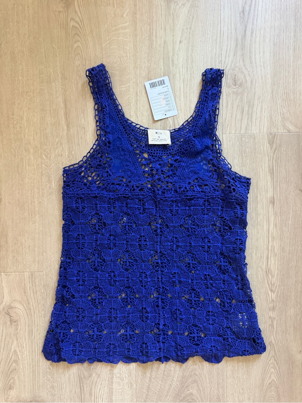 NWT Urban Outfitters Pins & Needles Crochet Tank Top - Royal Blue Sz Small